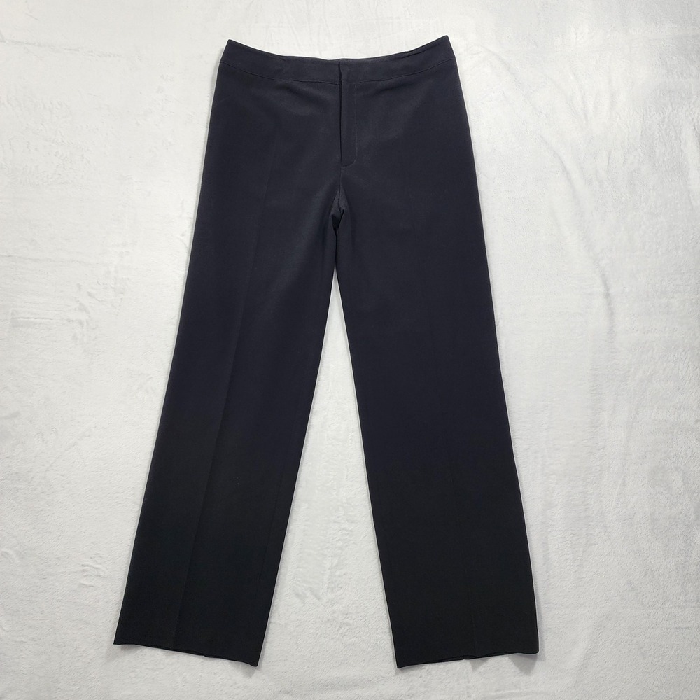 Vintage AGB Pants Womens 12 Black High Rise Straight Leg Stretch Dress Office